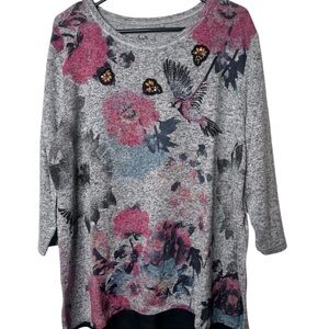 AND Multicolor Floral Long Sleeve Top